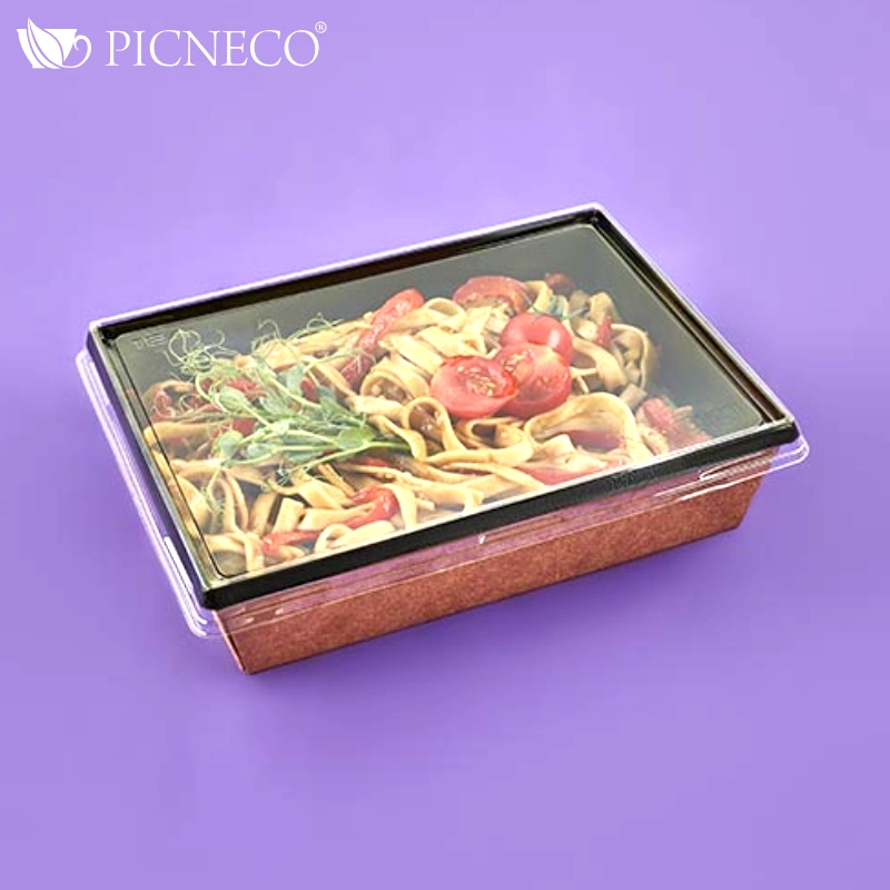 товар Контейнер бумажный 1000мл, черный, серия OneClick, (крышка отдельно) OK100C